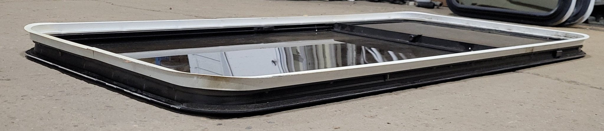 Used Black Radius Opening Window : 25 1/2" W X 53 1/4" H X 1 7/8" D