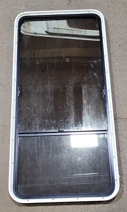 Used Black Radius Opening Window : 25 1/2" W X 53 1/4" H X 1 7/8" D