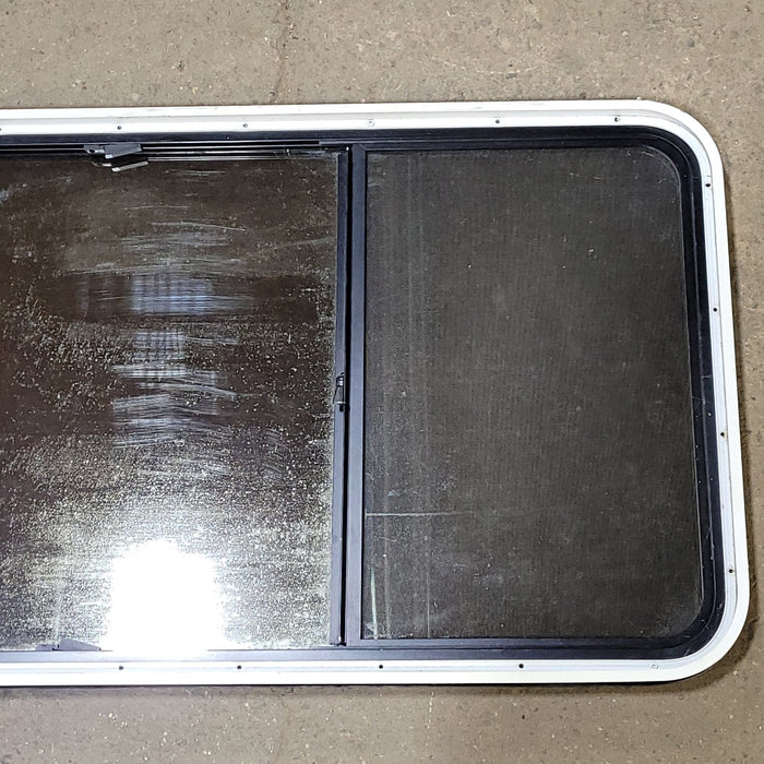 Used Black Radius Opening Window : 25 1/2" W X 53 1/4" H X 1 7/8" D