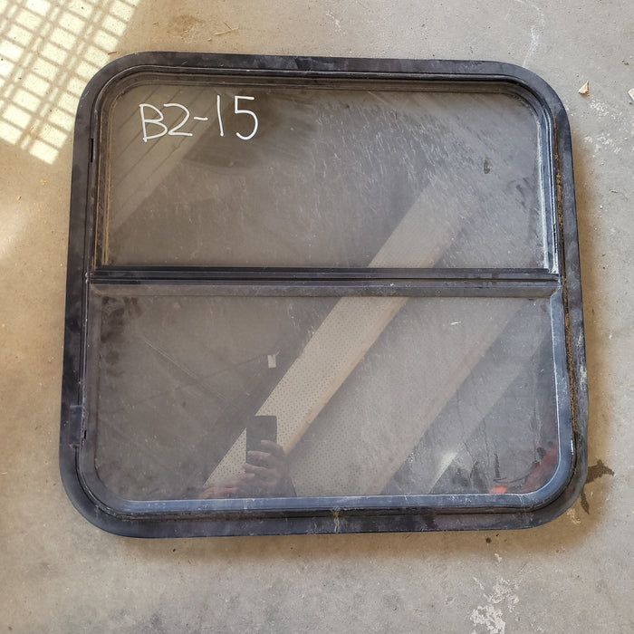 Used Black Radius Opening Window : 25 3/4 X 24 1/4 X 2" D