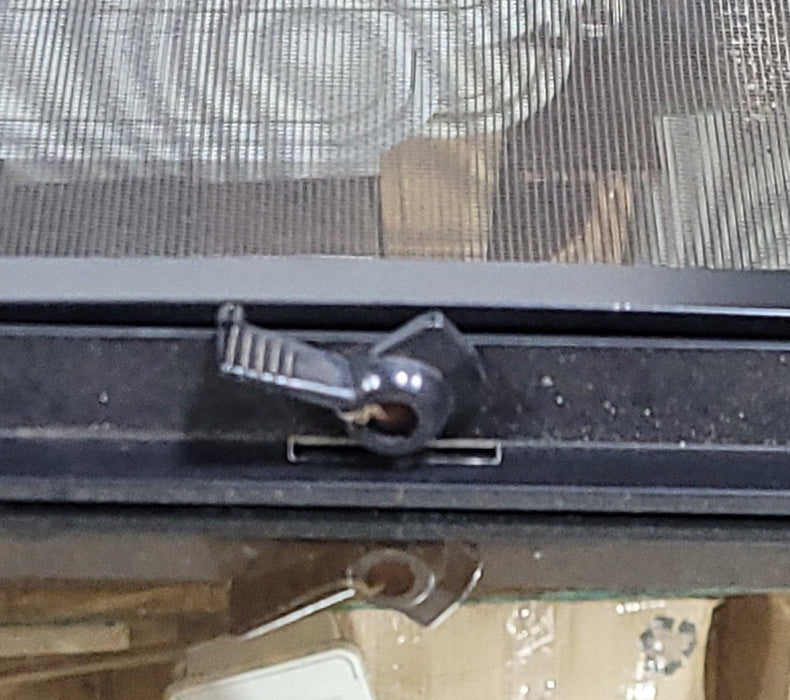 Used Black Radius Opening Window : 25 3/8" W X 36 1/4" H X 1 7/8" D