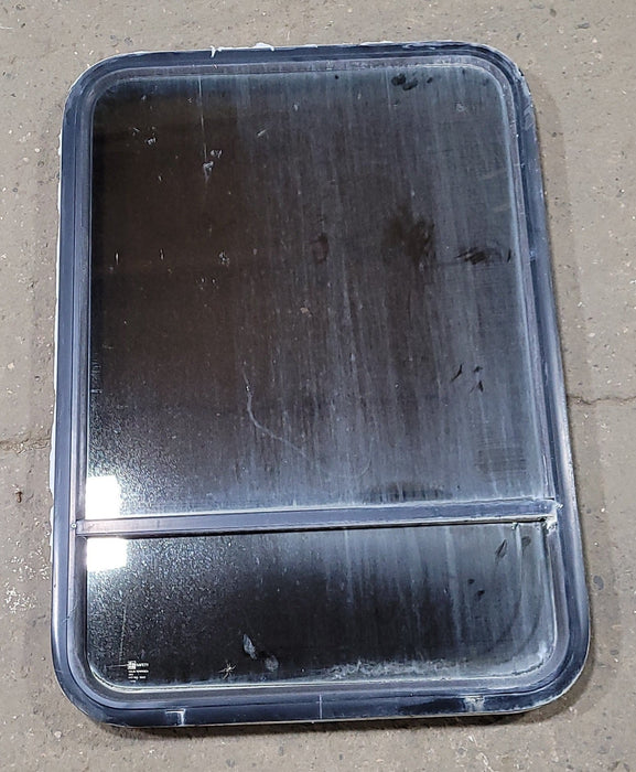 Used Black Radius Opening Window : 25 3/8" W X 36 1/4" H X 1 7/8" D