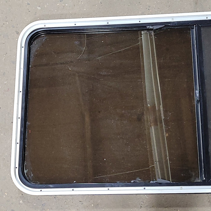 Used Black Radius Opening Window : 25 3/8" W X 36 1/4" H X 1 7/8" D