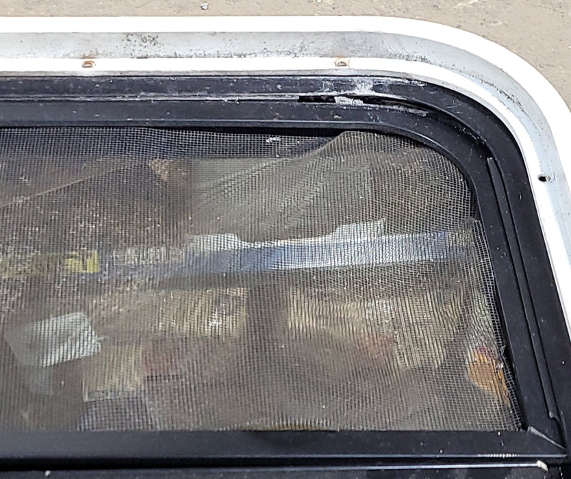 Used Black Radius Opening Window : 25 3/8" W X 36 1/4" H X 1 7/8" D