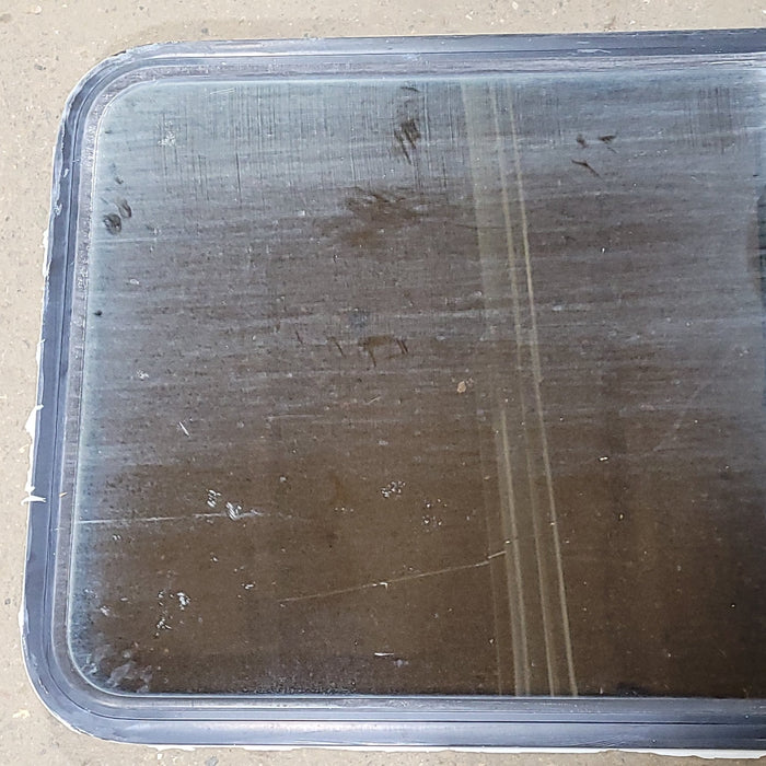 Used Black Radius Opening Window : 25 3/8" W X 36 1/4" H X 1 7/8" D