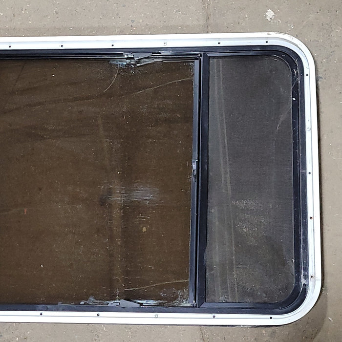 Used Black Radius Opening Window : 25 3/8" W X 36 1/4" H X 1 7/8" D