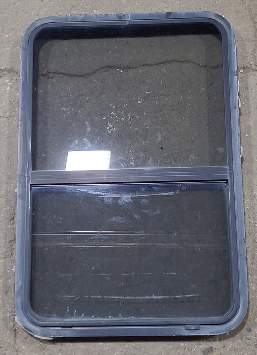 Used Black Radius Opening Window : 26 1/2" W x 39 3/4" H x 1 3/4" D