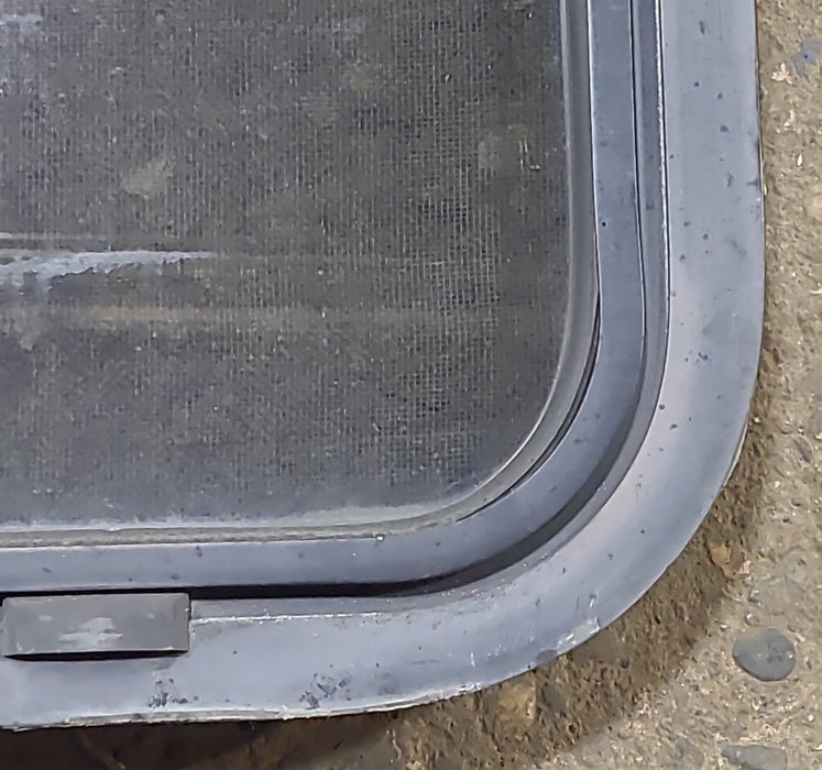 Used Black Radius Opening Window : 26 1/2" W x 39 3/4" H x 1 3/4" D