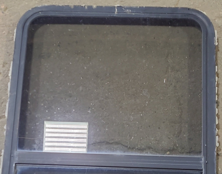 Used Black Radius Opening Window : 26 1/2" W x 39 3/4" H x 1 3/4" D