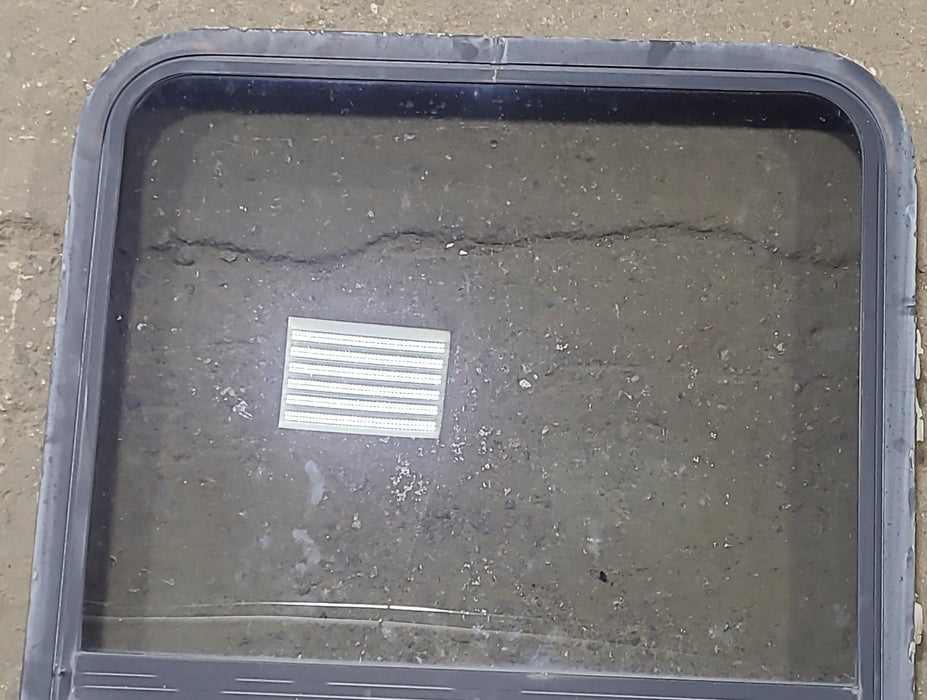 Used Black Radius Opening Window : 26 1/2" W x 39 3/4" H x 1 3/4" D