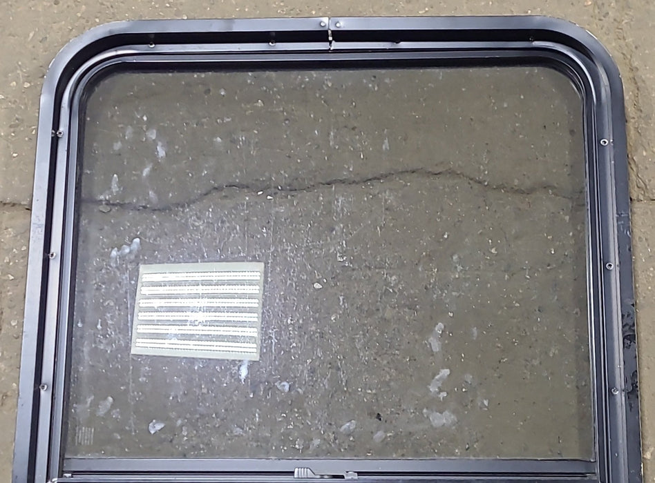 Used Black Radius Opening Window : 26 1/2" W x 39 3/4" H x 1 3/4" D