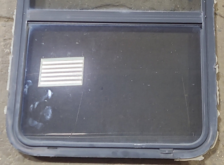 Used Black Radius Opening Window : 26 1/2" W x 39 3/4" H x 1 3/4" D