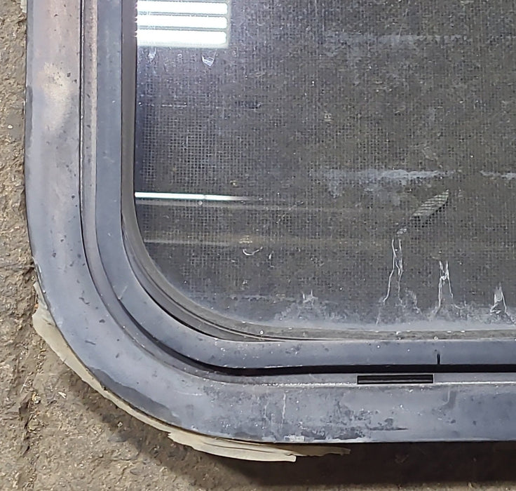 Used Black Radius Opening Window : 26 1/2" W x 39 3/4" H x 1 3/4" D