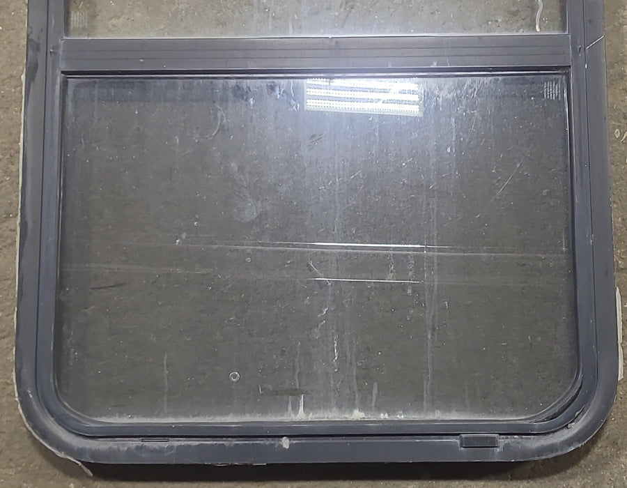 Used Black Radius Opening Window : 26 1/2" W x 39 3/4" H x 1 7/8" D