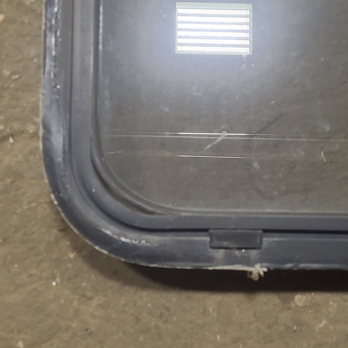 Used Black Radius Opening Window : 26 1/2" W x 39 3/4" H x 1 7/8" D