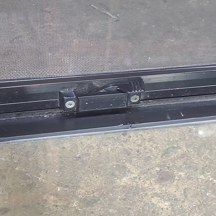 Used Black Radius Opening Window : 26 1/2" W x 39 3/4" H x 1 7/8" D