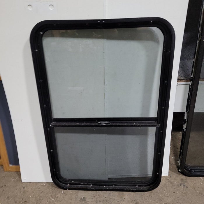 Used Black Radius Opening Window : 26 1/4" X 29 3/4" X 2" D