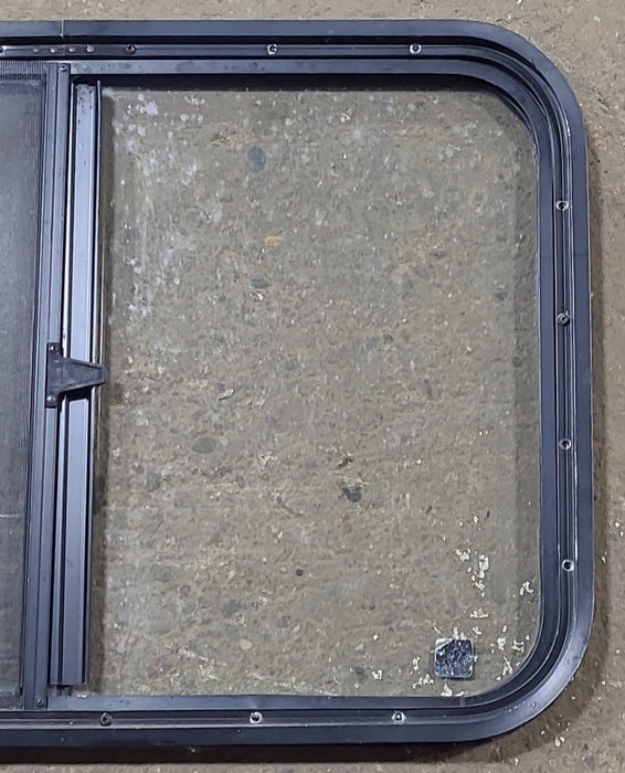 Used Black Radius Opening Window : 27 1/2" W x 18 5/8" H x 1" D