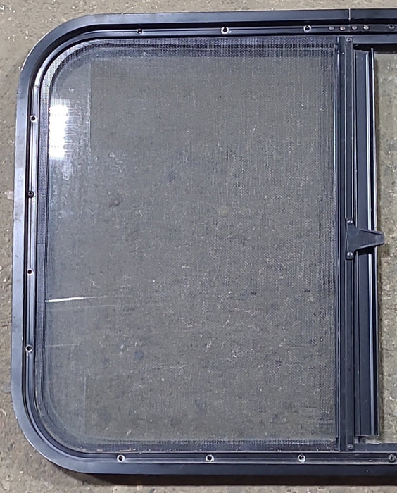 Used Black Radius Opening Window : 27 1/2" W x 18 5/8" H x 1" D