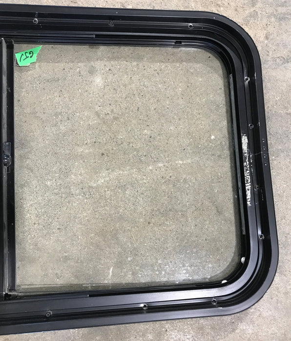 Used Black Radius Opening Window : 27 3/4" W x 18" H x 1 3/4"