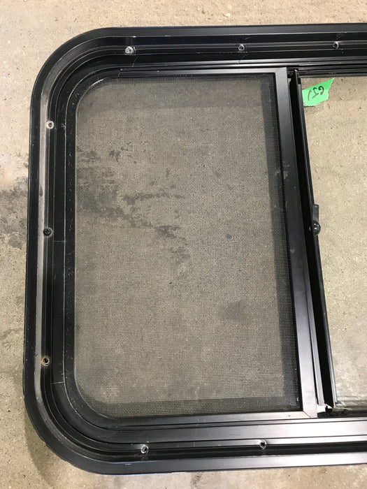 Used Black Radius Opening Window : 27 3/4" W x 18" H x 1 3/4"