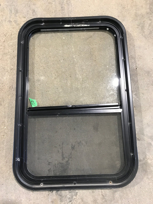 Used Black Radius Opening Window : 27 3/4" W x 18" H x 1 3/4"