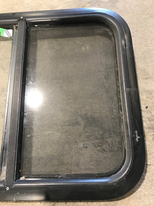 Used Black Radius Opening Window : 27 3/4" W x 18" H x 1 3/4"
