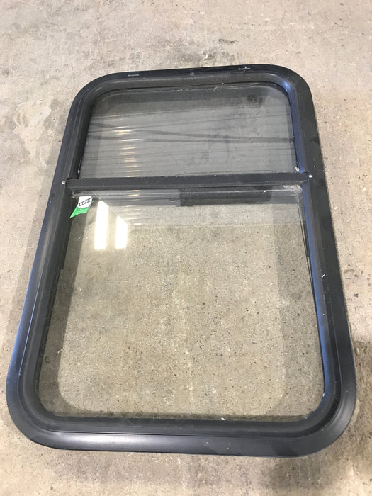 Used Black Radius Opening Window : 27 3/4" W x 18" H x 1 3/4"