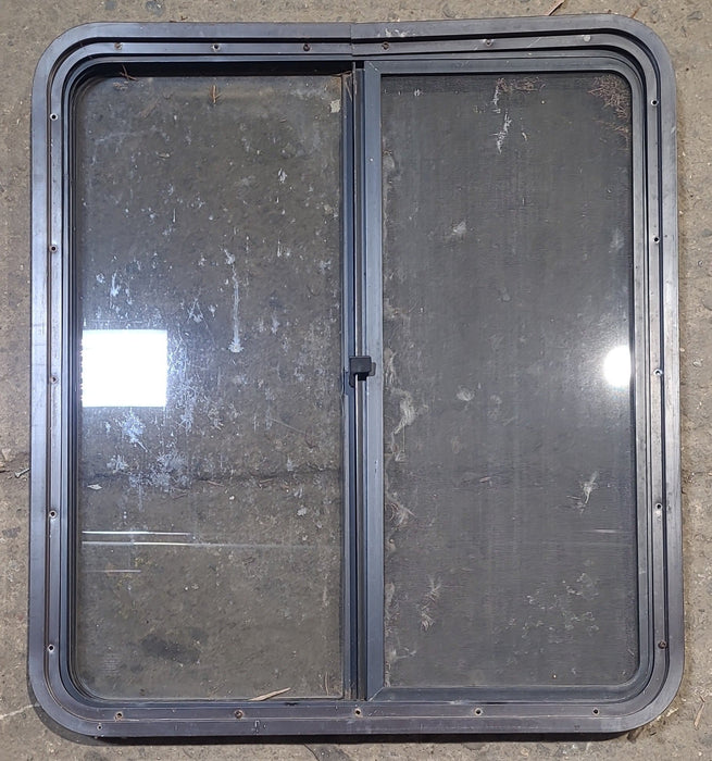 Used Black Radius Opening Window : 27" W x 30" H x 1 7/8" D