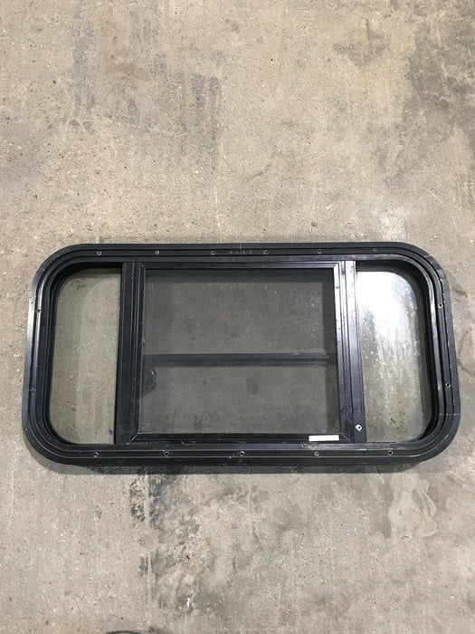 Used Black Radius Opening Window : 29 1/2" W x 14 1/2" H x 2"