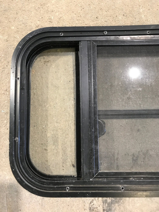 Used Black Radius Opening Window : 29 1/2" W x 14 1/2" H x 2"