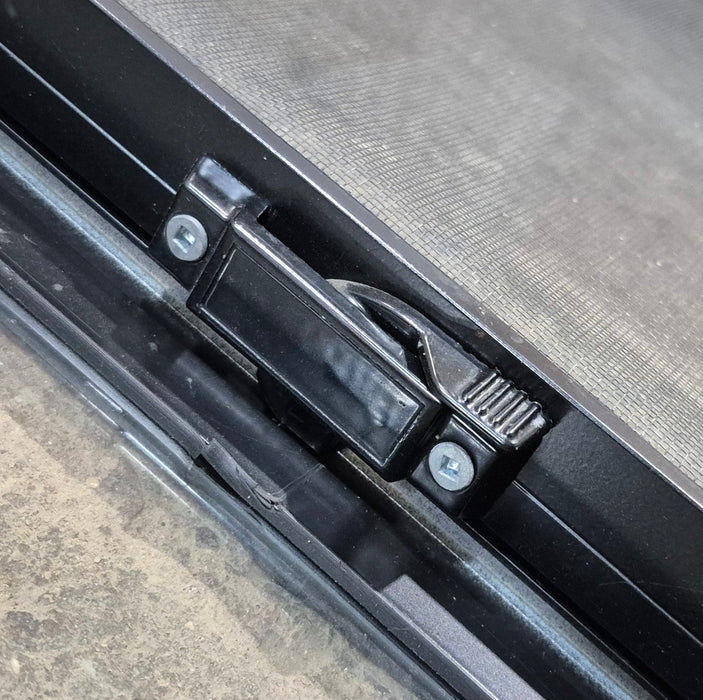 Used Black Radius Opening Window : 29 1/2" W x 14 3/4" H x 1 7/8"