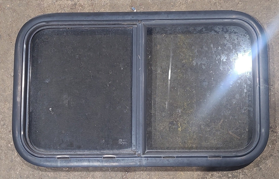 Used Black Radius Opening Window : 29 1/2" W x 17 1/2" H x 1 3/4" D