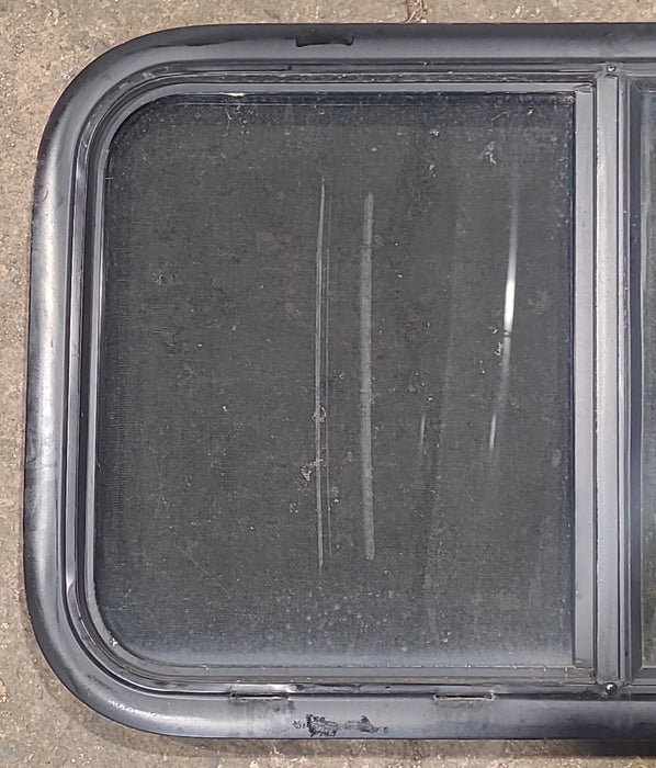 Used Black Radius Opening Window : 29 1/2" W x 17 1/2" H x 1 3/4" D