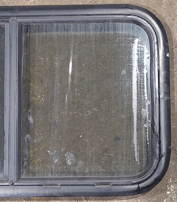 Used Black Radius Opening Window : 29 1/2" W x 17 1/2" H x 1 3/4" D