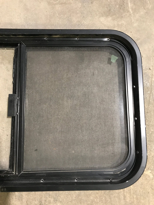 Used Black Radius Opening Window : 29 1/2" W x 17 1/2" H x 2" D