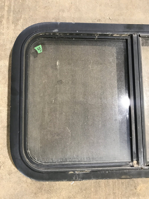 Used Black Radius Opening Window : 29 1/2" W x 17 1/2" H x 2" D