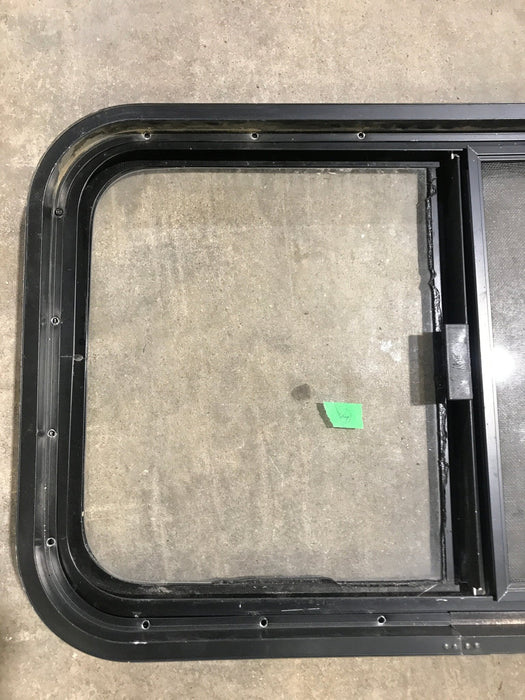 Used Black Radius Opening Window : 29 1/2" W x 17 1/2" H x 2" D
