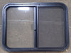 Used Black Radius Opening Window : 29 1/2" W x 21 1/2" H x 1 1/4" D - Young Farts RV Parts