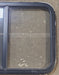 Used Black Radius Opening Window : 29 1/2" W x 21 1/2" H x 1 1/4" D - Young Farts RV Parts