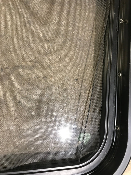 Used Black Radius Opening Window : 29 1/2" W x 21 1/2" H x 2" D