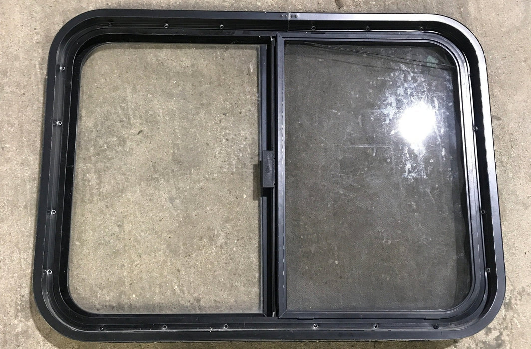 Used Black Radius Opening Window : 29 1/2" W x 21 1/2" H x 2" D