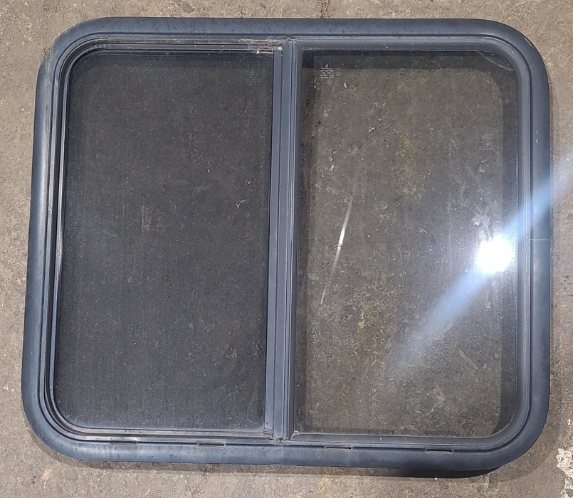 Used Black Radius Opening Window : 29 1/2" W x 25 1/2" H x 1 3/4" D