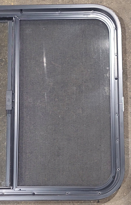 Used Black Radius Opening Window : 29 1/2" W x 25 1/2" H x 1 3/4" D
