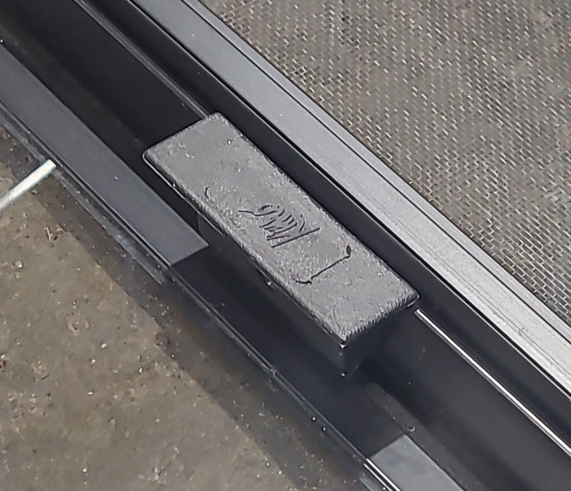 Used Black Radius Opening Window : 29 1/2" W x 25 1/2" H x 1 3/4" D