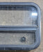 Used Black Radius Opening Window : 29 1/4" W x 17 1/2" H x 1 7/8" D - Young Farts RV Parts