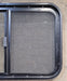 Used Black Radius Opening Window : 29 1/4" W x 19 1/2" H x 1 7/8" - Young Farts RV Parts