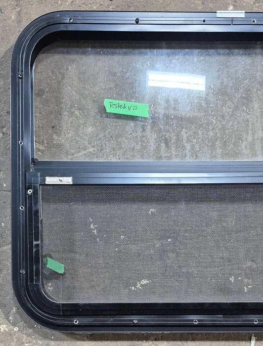 Used Black Radius Opening Window : 29 1/4" W x 21 1/4" H x 1 1/4" D