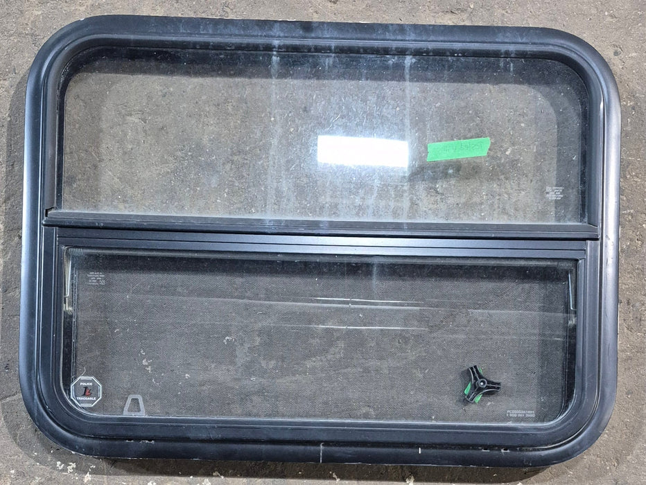 Used Black Radius Opening Window : 29 1/4" W x 21 1/4" H x 1 1/4" D