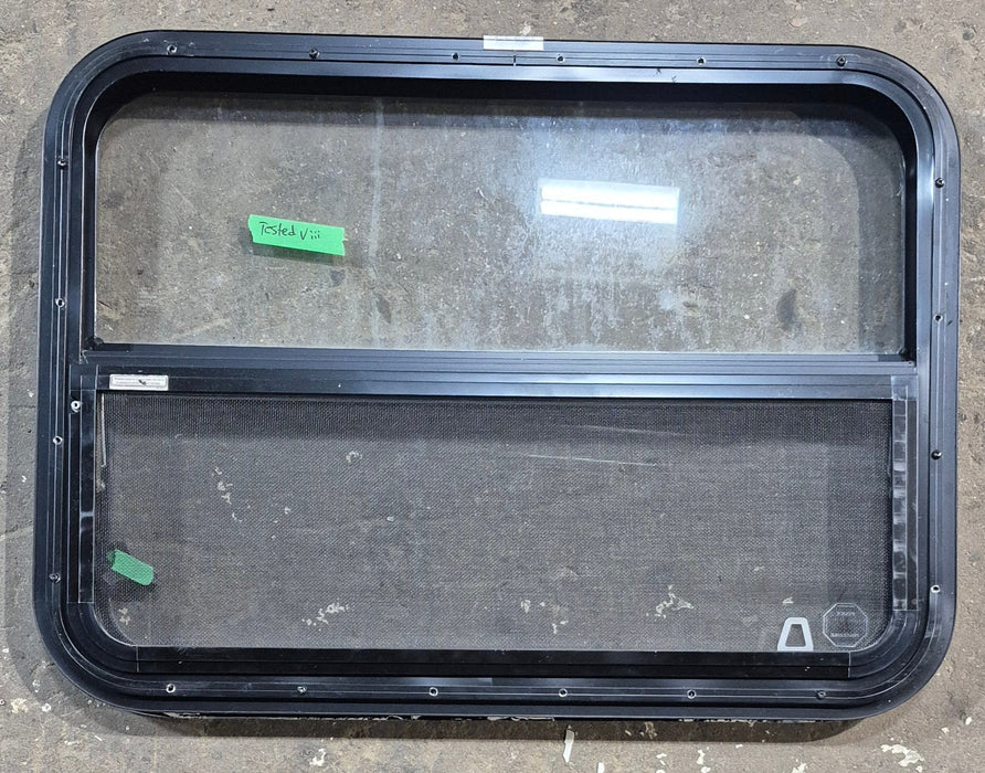 Used Black Radius Opening Window : 29 1/4" W x 21 1/4" H x 1 1/4" D